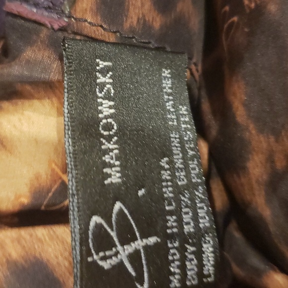 Markowski Deep Purple Leather Handbag, 11" x 16" x 4" - Picture 7 of 7